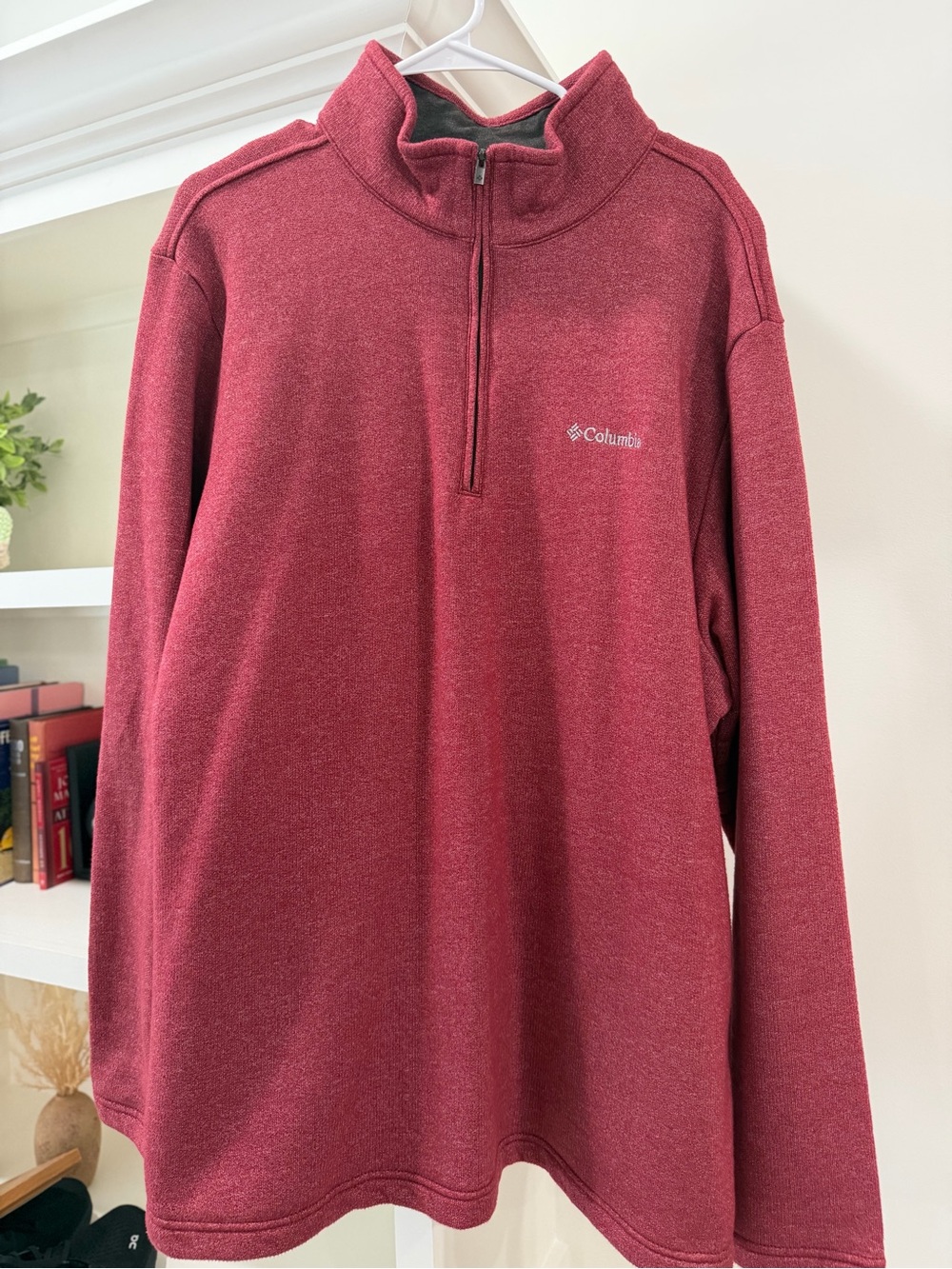 Columbia Men's Heathered Maroon Half-Zip Pullover
